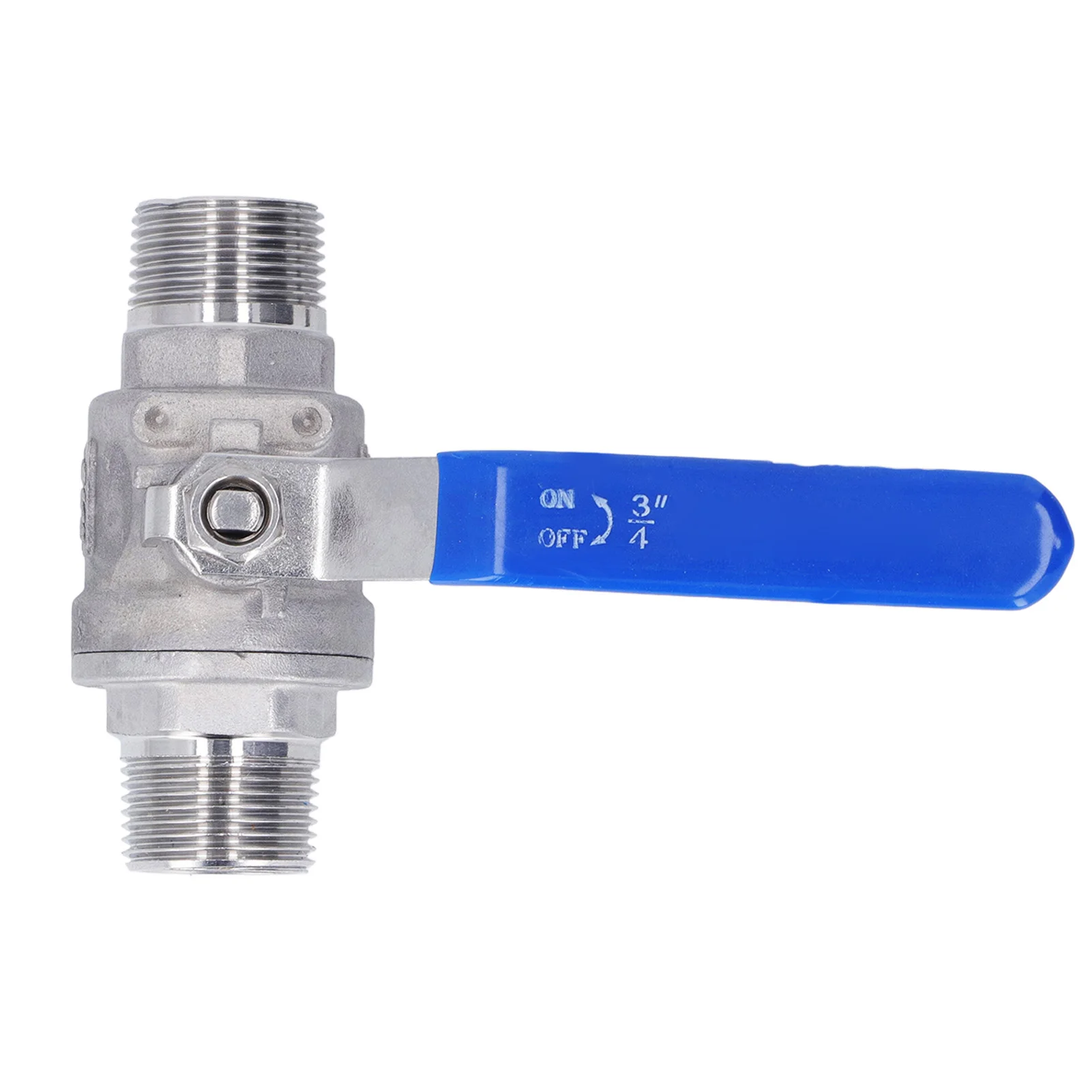 Stainless Steel Ball Valve 3/4in NPT Ball Valve Fast Control Corrosion Resistant Manual Drive PTFE Heavy Duty Handle Versatile