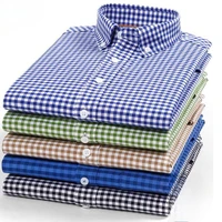 Haute qualité 100% coton mode korena chemises à carreaux populaires pour homme coupe ajustée chemise décontractée formelle tendances élégances vêtements de bureau 1