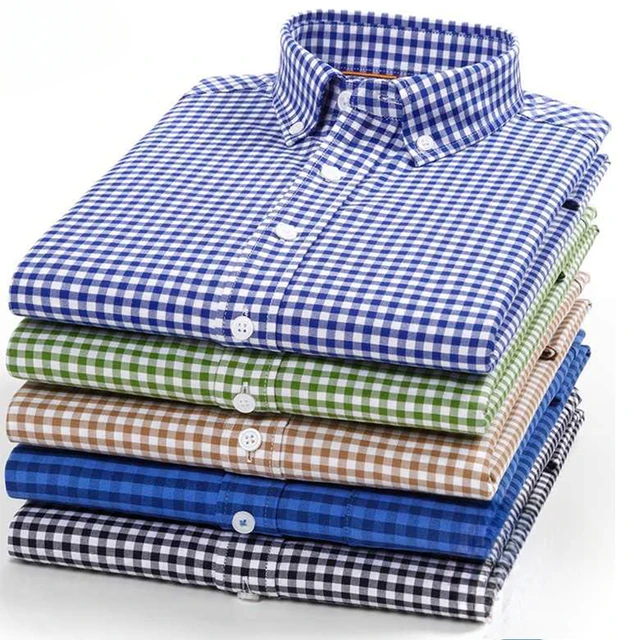 Haute qualité 100% coton mode korena chemises à carreaux populaires pour homme coupe ajustée chemise décontractée formelle tendances élégances vêtements de bureau 1