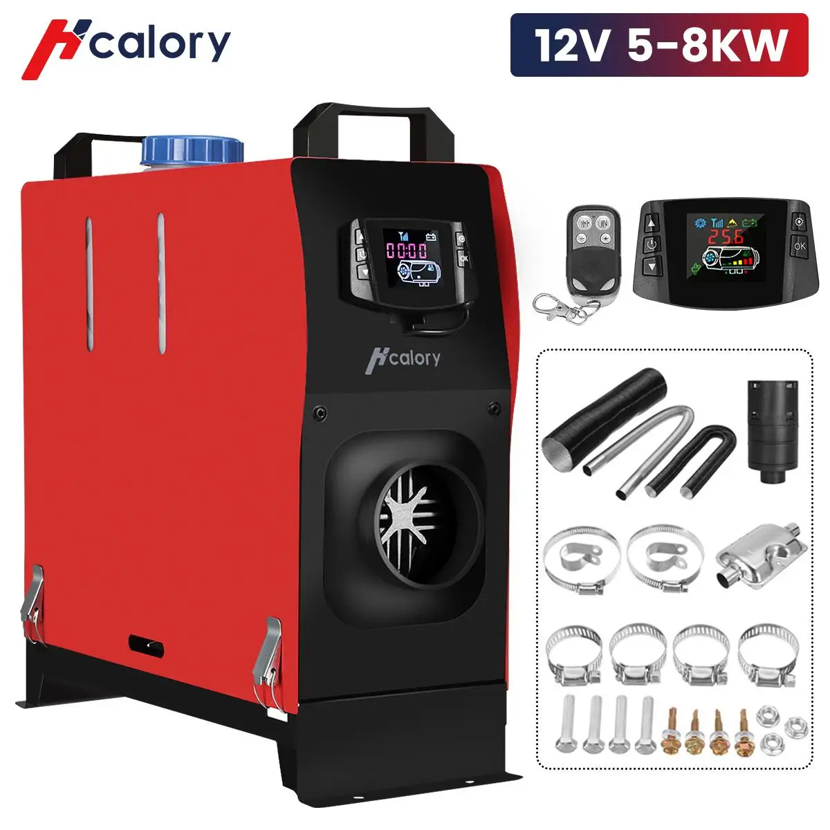 Hcalory All in One Car Heater Heating 12V 5 8kW Diesel Air Heater
