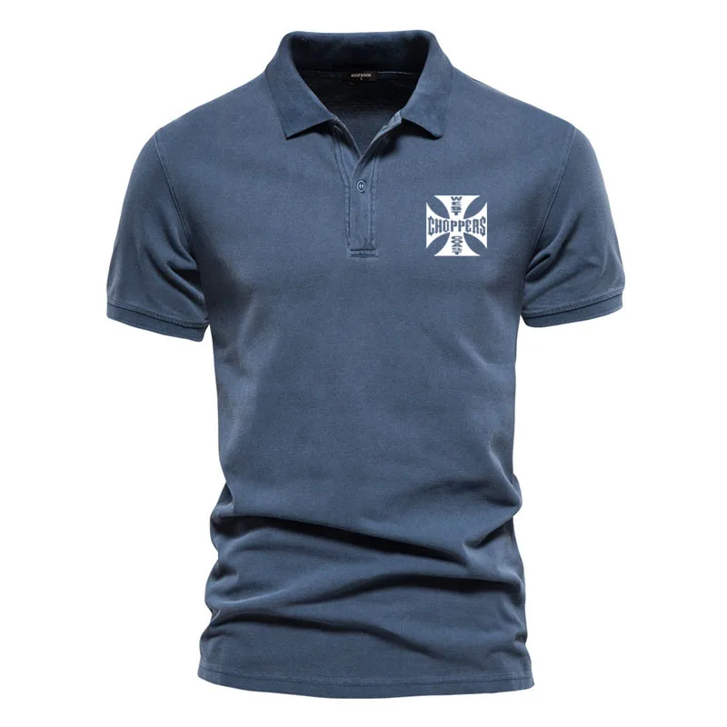 

Hot selling men's Polo shirt golf shirt West Coast logo print fashion casual sports Polo shirt fitness lapel men's t shirt