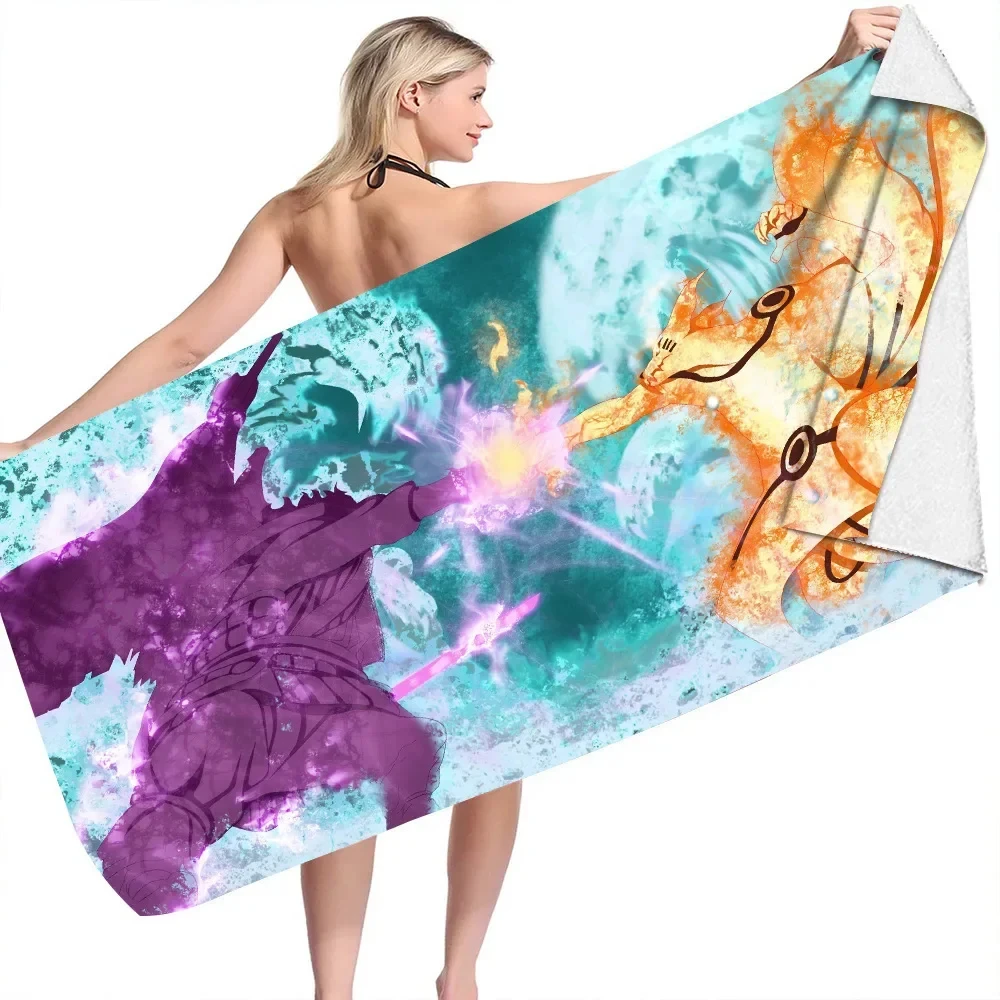 AnimeNarutoBeachTowelCartoonUzumakiSummerTowelsBathroomBath