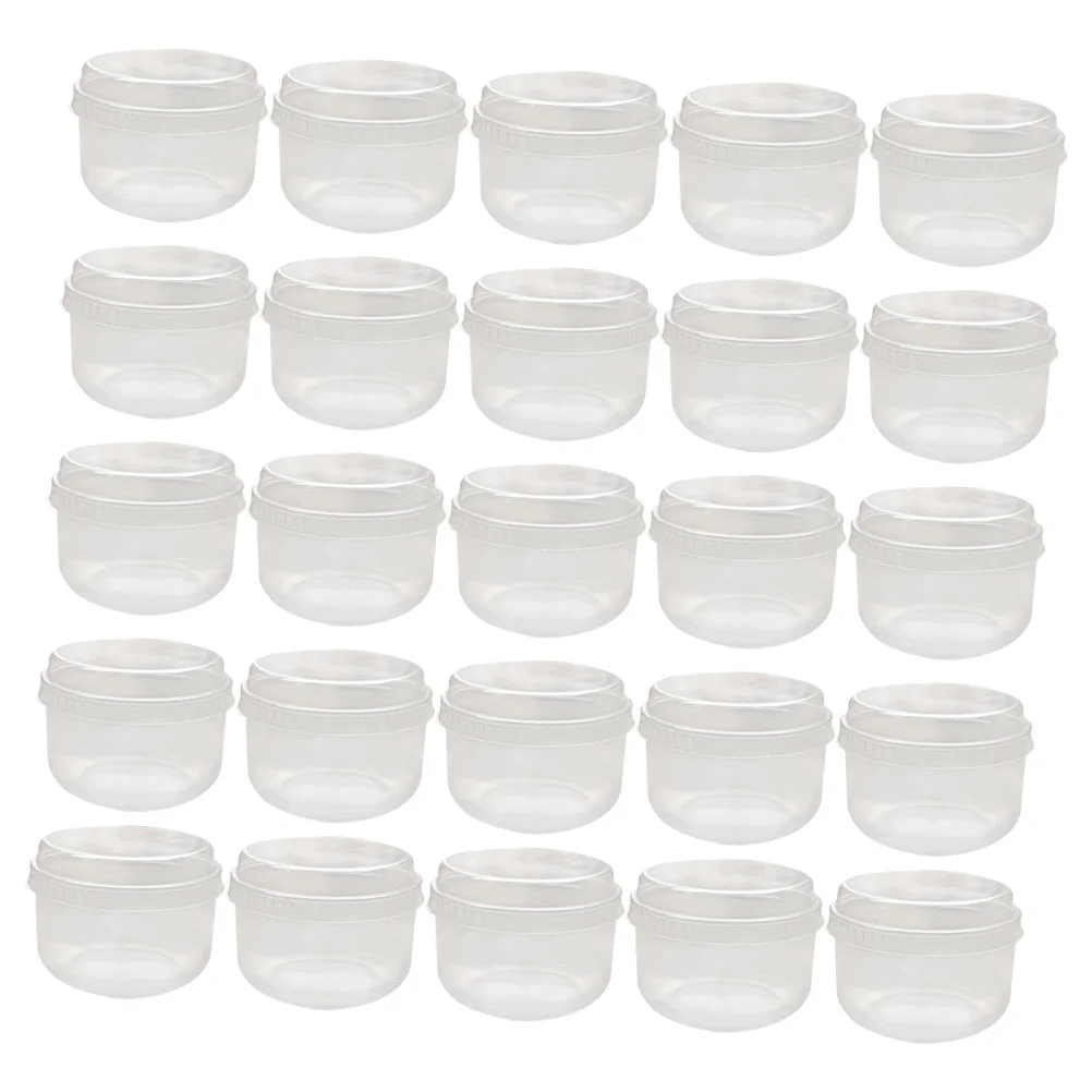 50Sets Baking Pudding Cup Japanese Pudding beaker with Lid Transparent Dessert Containers Cup High Temperature Resistant