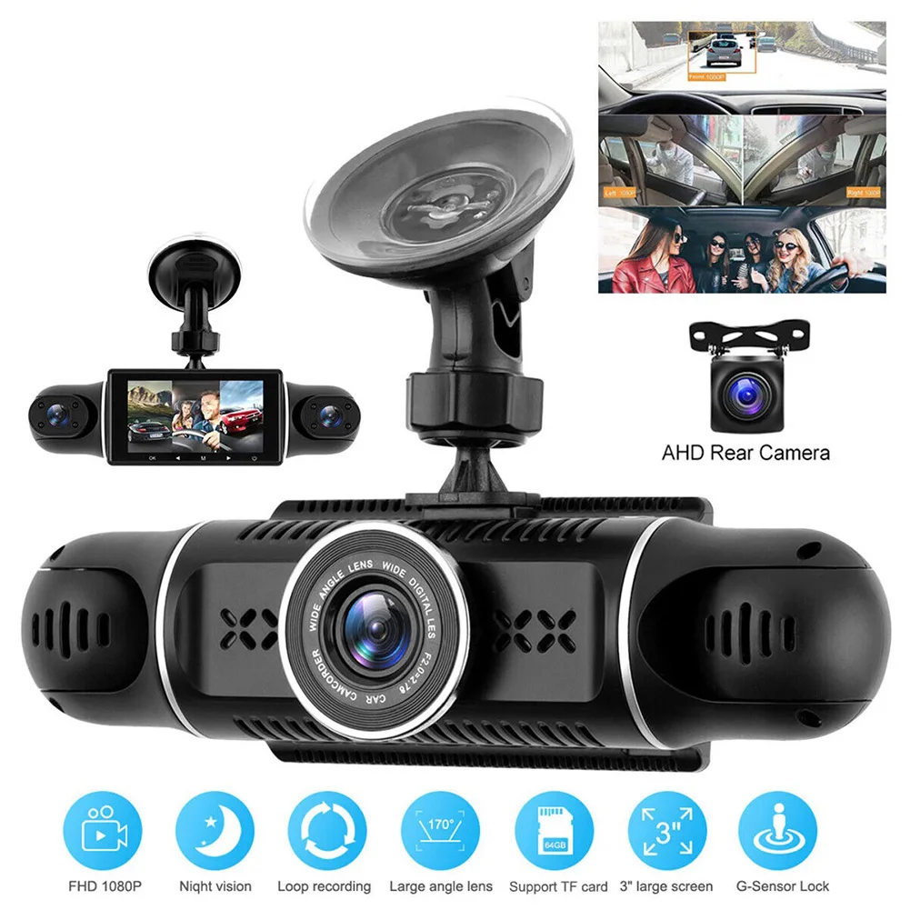 

1080P Dash Cam Car DVR 4 Channel Camera Night Vision Parking Monitor Loop Recording Recorder Camera Dropshipping