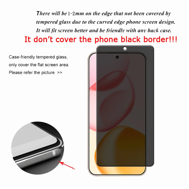 Huawei Honor 400 Privacy Tempered Glass Screen Protector - Anti-Spy Cover