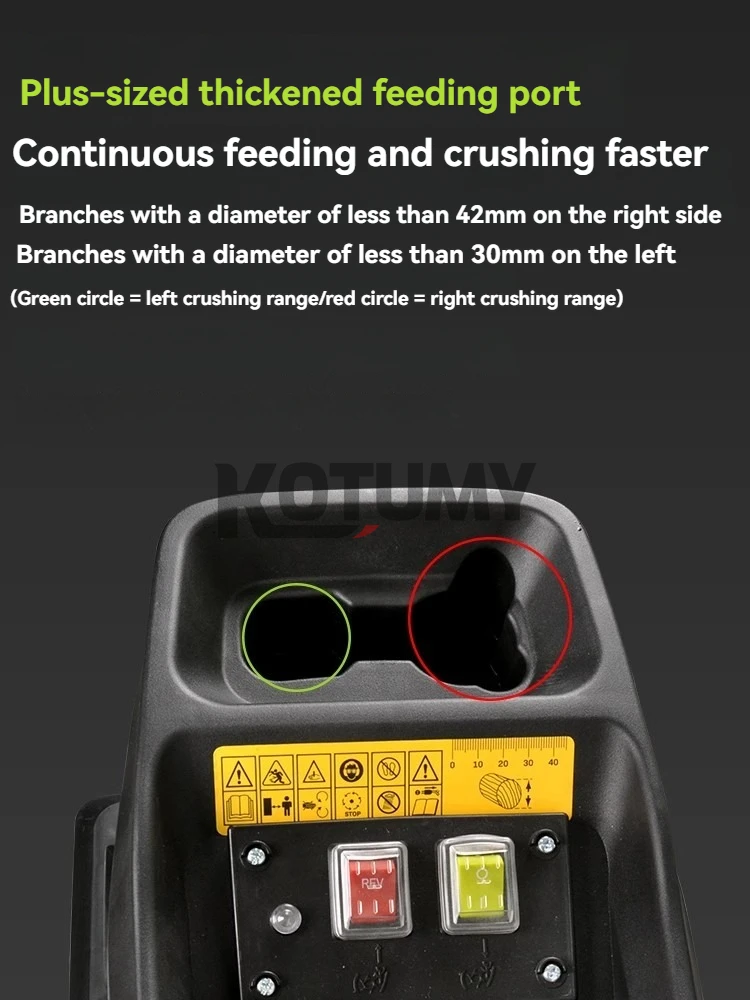 Electric Branch Crusher Garden Electric Pulverizer High Power Breaking Machine Tree Leaf Wood Shredder 6