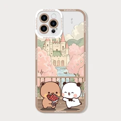 Adorable BUBU DUDU Couple Clear Phone Case - Soft Cover - Galaxy A21s (CXS - K1175T1)