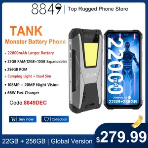 8849 Tank 2 Projector Phone 22GB RAM 256GB Dual Camping Lamp 15500mAh  IP68/IP69K