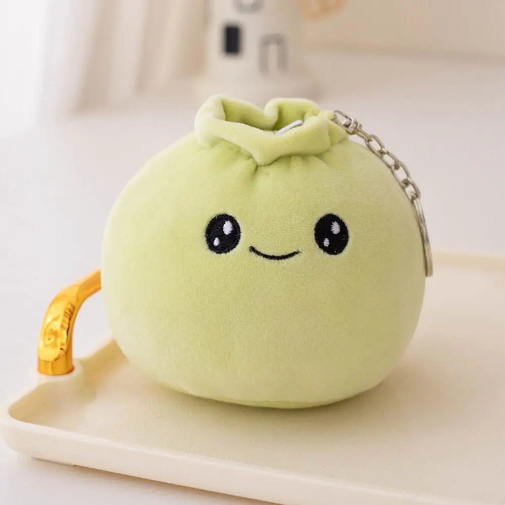 Chinese Soft Rice Bao Face Food Cartoon Steamed Stuffed Bun Bao Zi Keyring Dumplings Keychain Bag Pendant