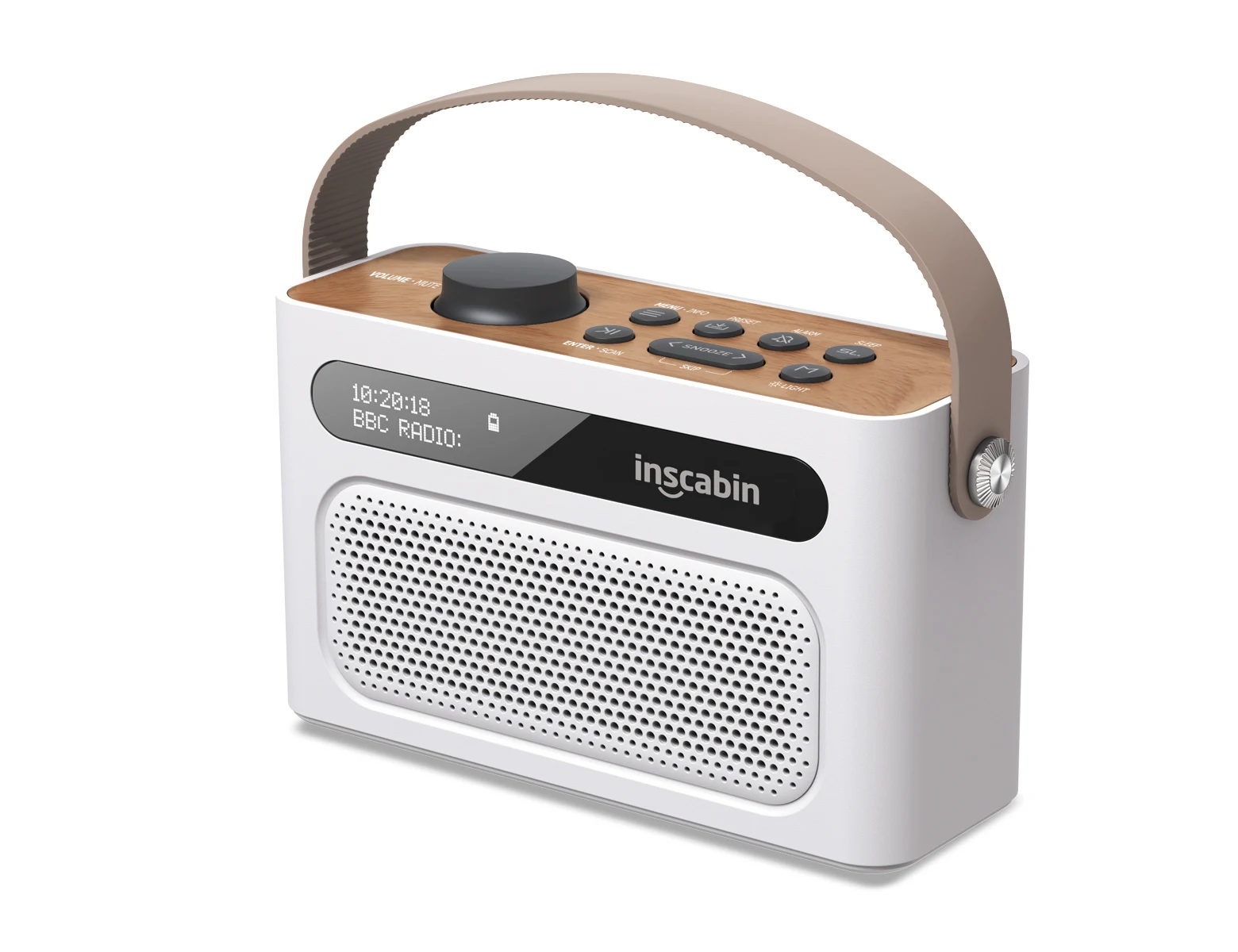 

Inscabin M60II Stereo DAB Radio Portable Wireless Speaker with Bluetooth, FM/Beautiful design/Rechargable Battery
