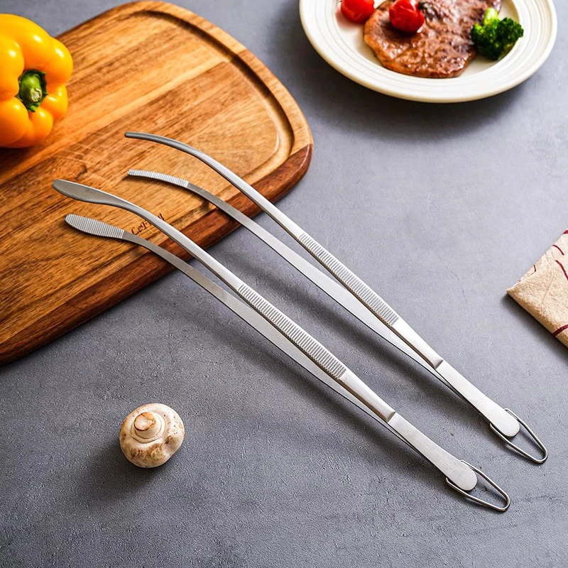 2Pcs Stainless Steel Cooking Tweezers Set, 12-Inch Kitchen Food Tongs for Baking, Grilling, BBQ & Cooking 2Pcs Stainless Steel Cooking Tweezers Set, 12-Inch Kitchen Food Tongs for Baking, Grilling, BBQ & Cooking