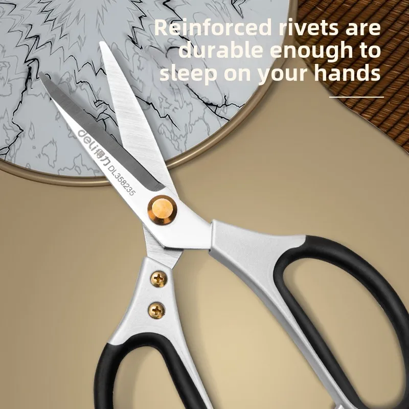 Deli 9.5'' Heavy Duty Industrial Scissors Professional Kitchen Scissors Sewing Tailor Scissor Food Cloth Cutting Tool 3