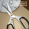 Deli 9.5'' Heavy Duty Industrial Scissors Professional Kitchen Scissors Sewing Tailor Scissor Food Cloth Cutting Tool 3