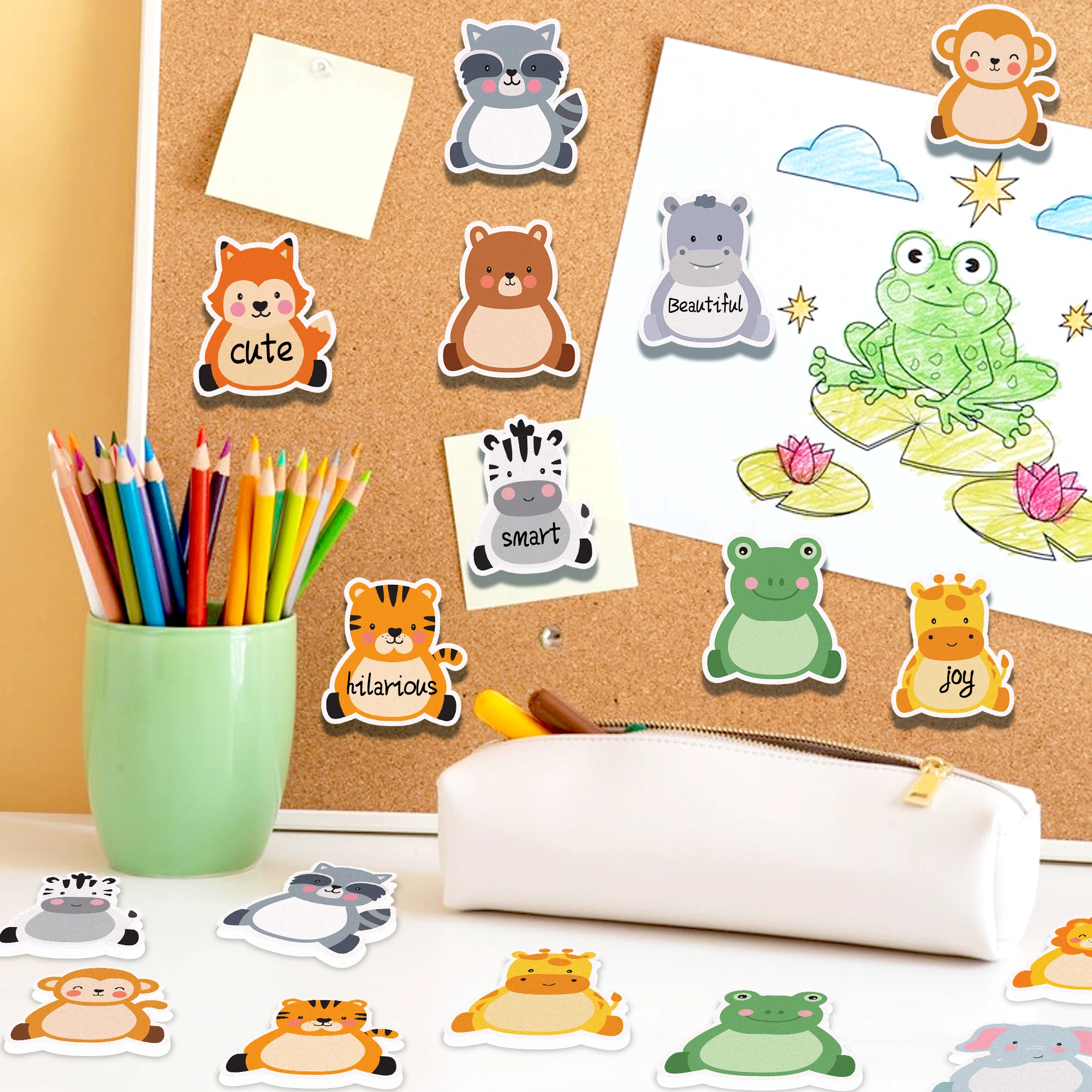 240 Seiten Cartoon Dschungel Tier Memo Pads Set Kühlschrank Haftnotizen Schreibwaren Label Notizblock Selbstklebende Memo Buch Liefert – Detail 7
