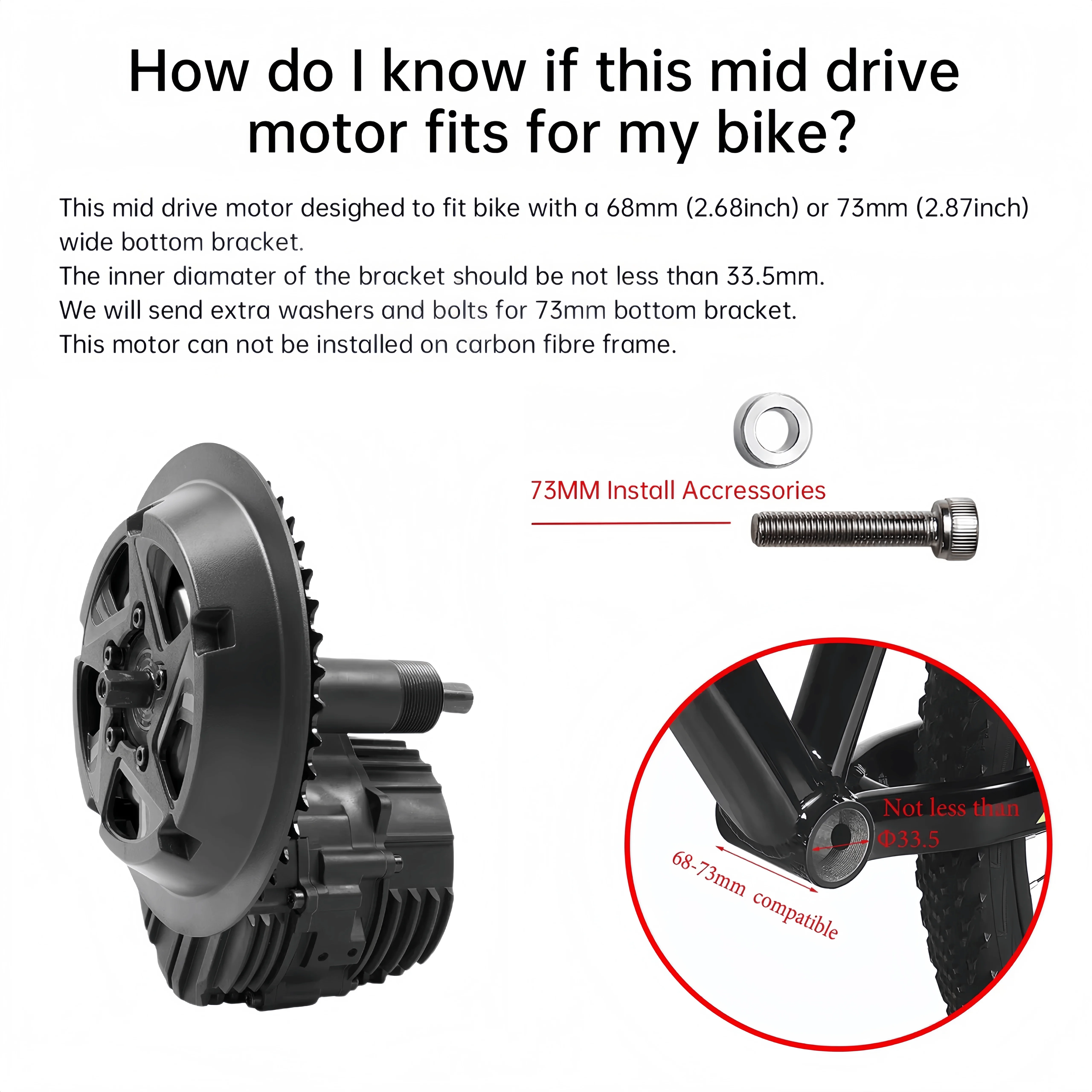 Tongsheng TSDZ16 EBike Kit 48V 1000W Torque Sensor eBike Mid Drive