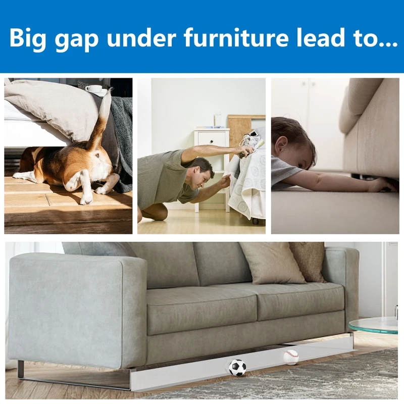 Under Couch Blocker Adjustable for GAP BUMPER Under Sofa Toy Blocker Furniture Stopper Guards