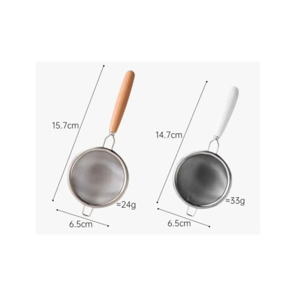 Stainless Steel Tea Strainer with Wooden Handle for Loose Leaf Tea