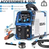 AZZUNO 135 Amp MIG Welder, 3 in 1 Multiprocess Welder 110V Flux Core Welder Flux MIG/Lift TIG 6