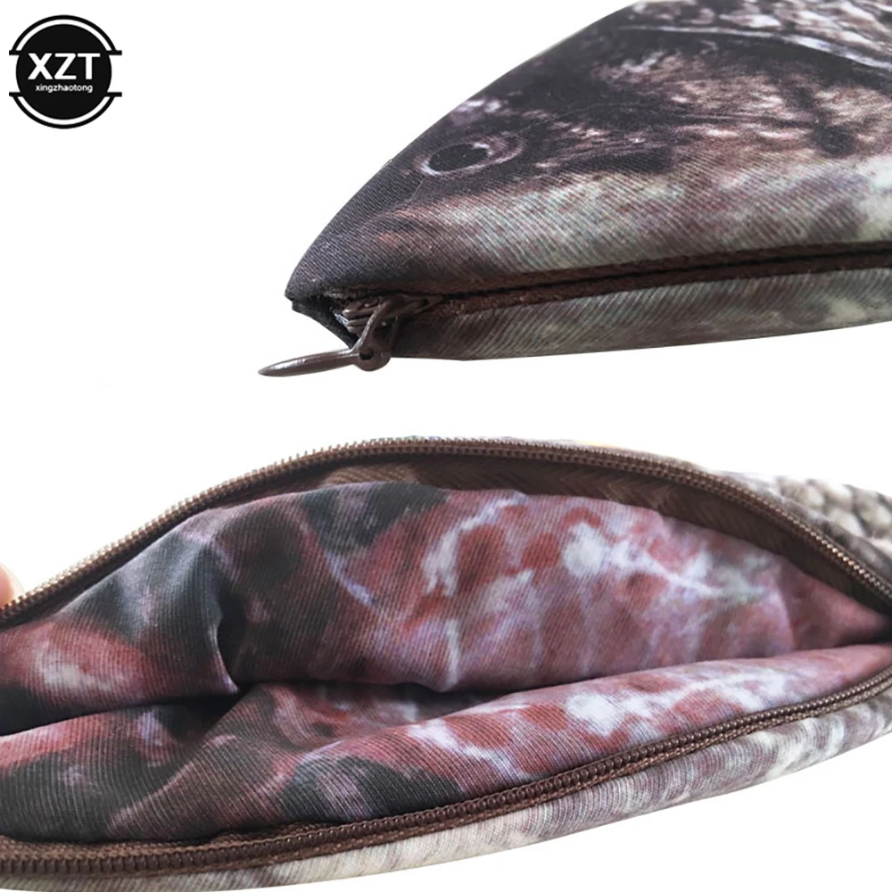 Pencil Bag Carp Pen Bag Realistic Fish Shape Make-up Pouch Pen Pencil Case With Zipper Back To School Pouch pencil cases pen storage bag stationery box