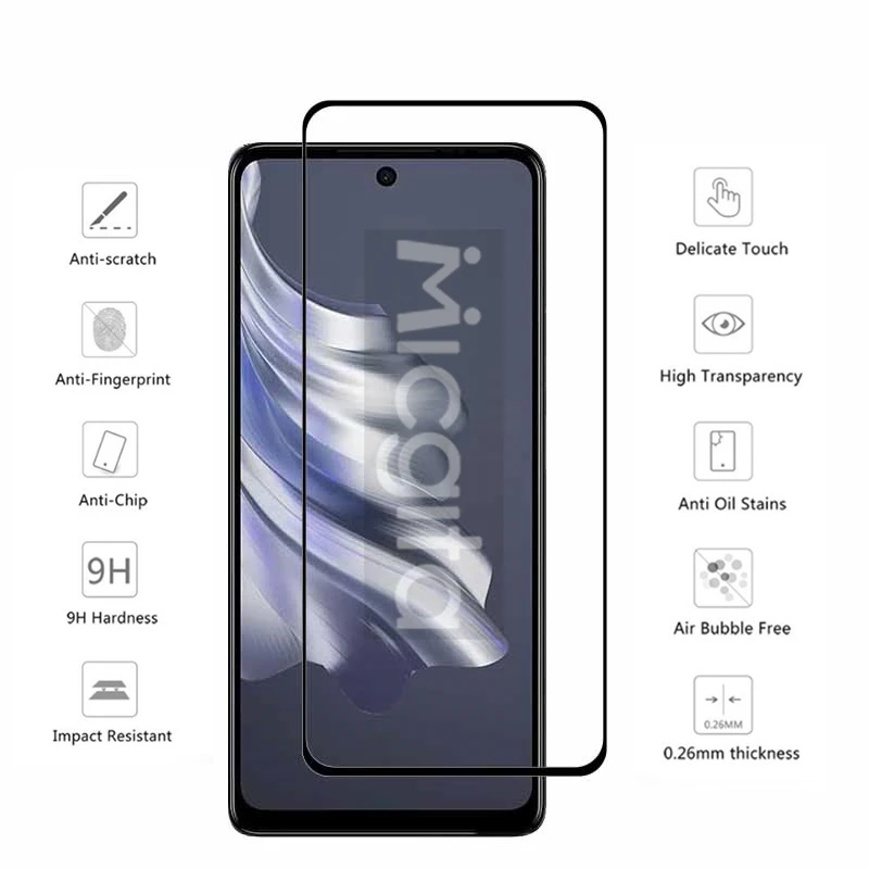واقي شاشة غراء كامل لهاتف Tecno Spark 20 Pro 4G Gl...