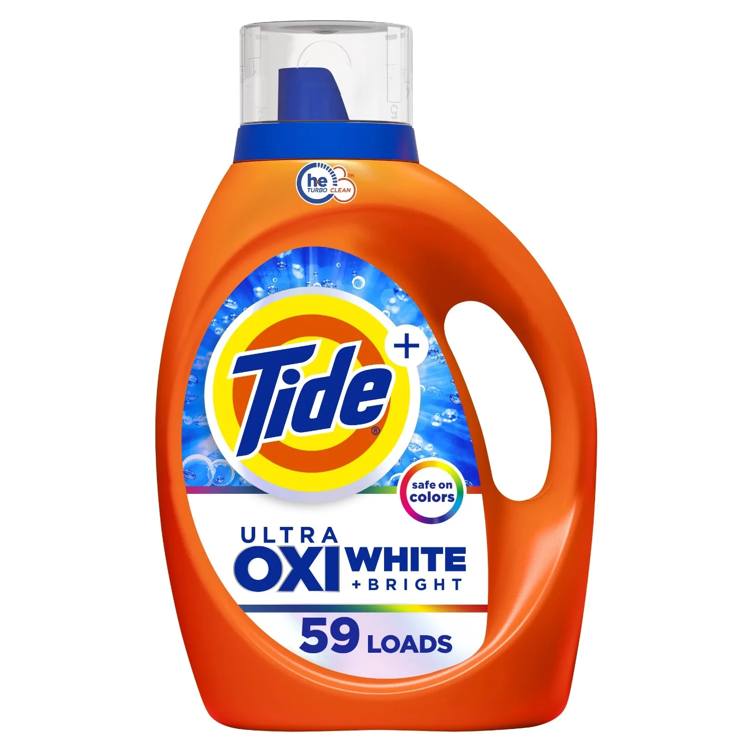 Tide Plus UItra Oxi White and Bright Liquid Laundry Detergent, 59 Loads, 84 fl oz