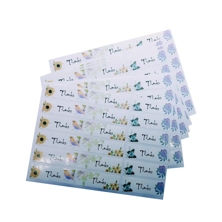 

180pcs/pack Long Label Kraft Paper Self-adhesive Baking Biscuit Bag For Package Stationery Sticker