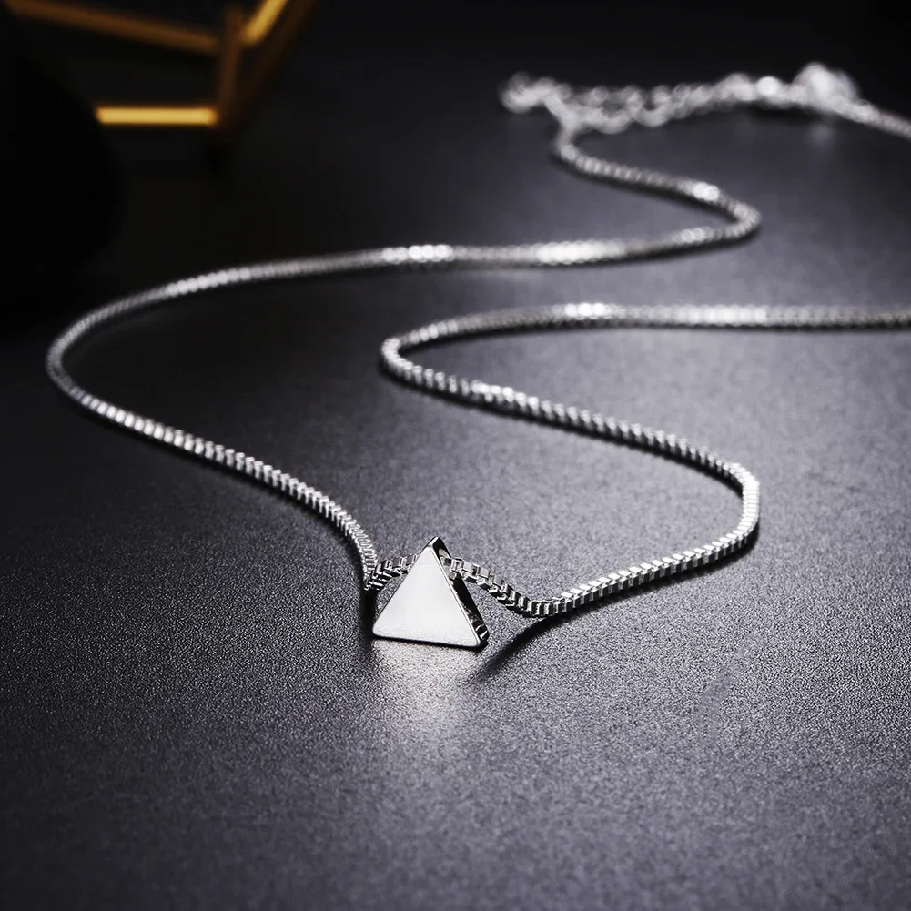 

Wholesale Charms Pendant Silver Color Women Necklace Jewelry Lady Fashion Cute Chain Wedding Necklace Jewelry JSH