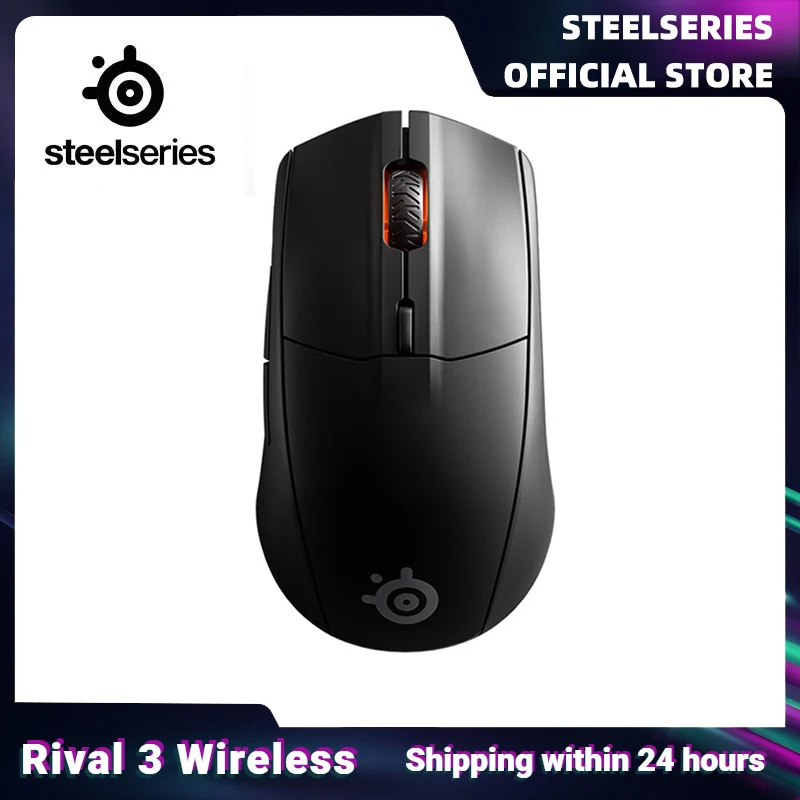 SteelSeries – souris de jeu Rival 3, sans fil, 2.4 GHz, Bluetooth 5.0, avec  capteur TrueMove Air et jusqu'à 400 heures d'autonomie de la batterie