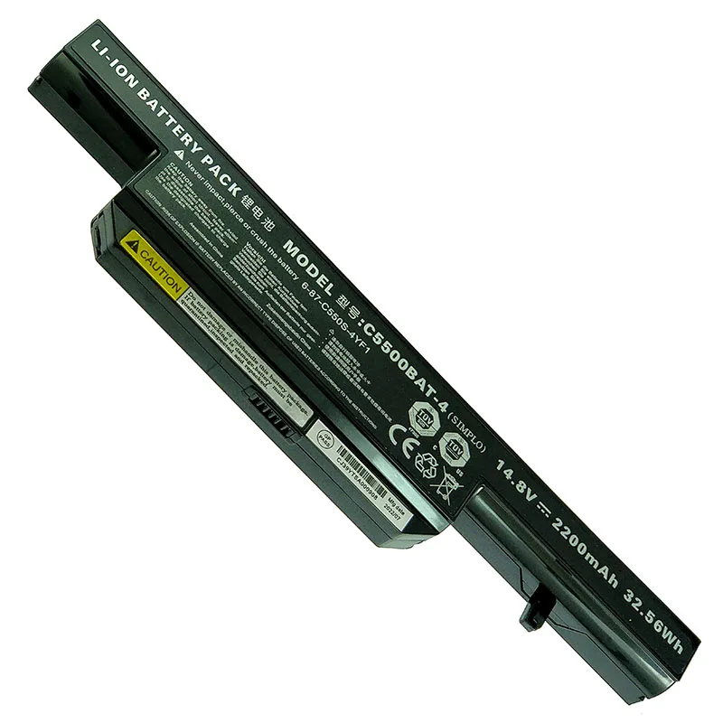 Bateria do Portátil para Clevo C5500bat4 Li-ion 14.8v 2200mah Preto - Imagem 2
