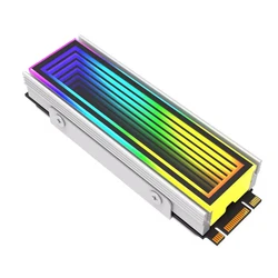 Vibrant RGB Aluminum SSD Heatsink Cooler for Enhanced Thermal Performance (WHITE)