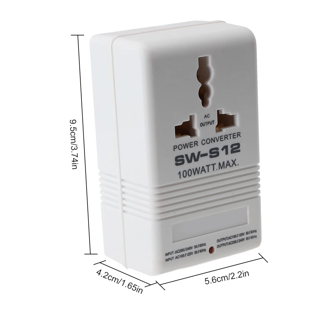 Power Converter Step UP Or Down Voltage Converter Transformer 100W 110V/120V To 220V/240V 55Hz-60Hz Transformer