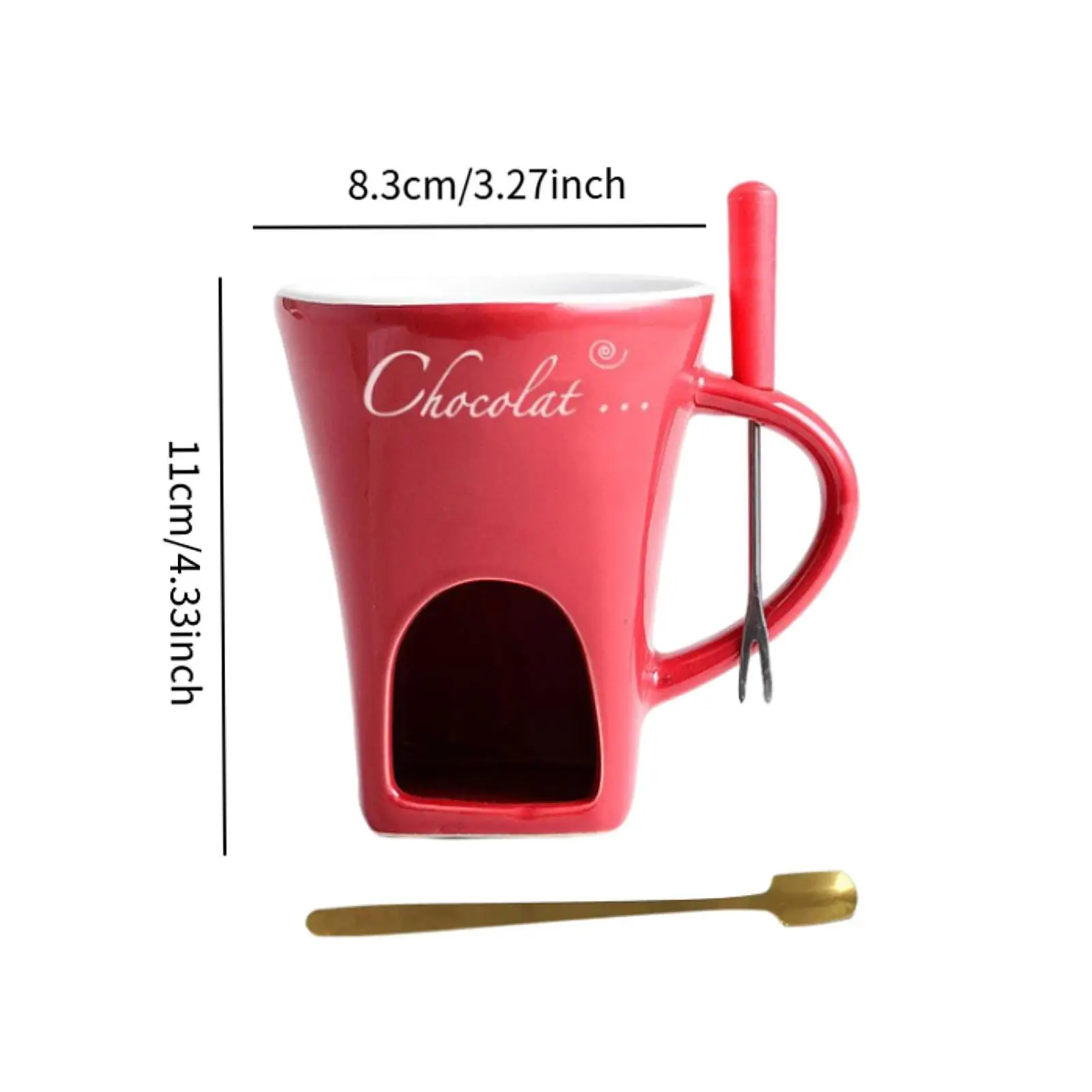 Chocolate Fondue Pot Ceramic Fondue Mug Cheese Butter Warmer Hot Pot Chocolate Cheese Melting Kitchen Appliances