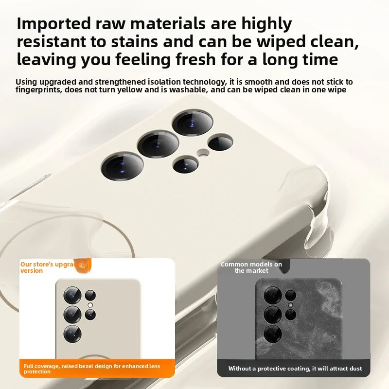 Solid Color Liquid Silicone Magnetic Phone Case with Magsafe Wireless Charging Compatibility