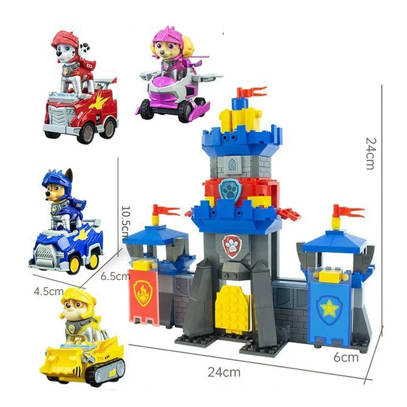 Genuine Paw Patrol toy team headquarters tower rescue team knight style anime figure paw patrol action figure toys
