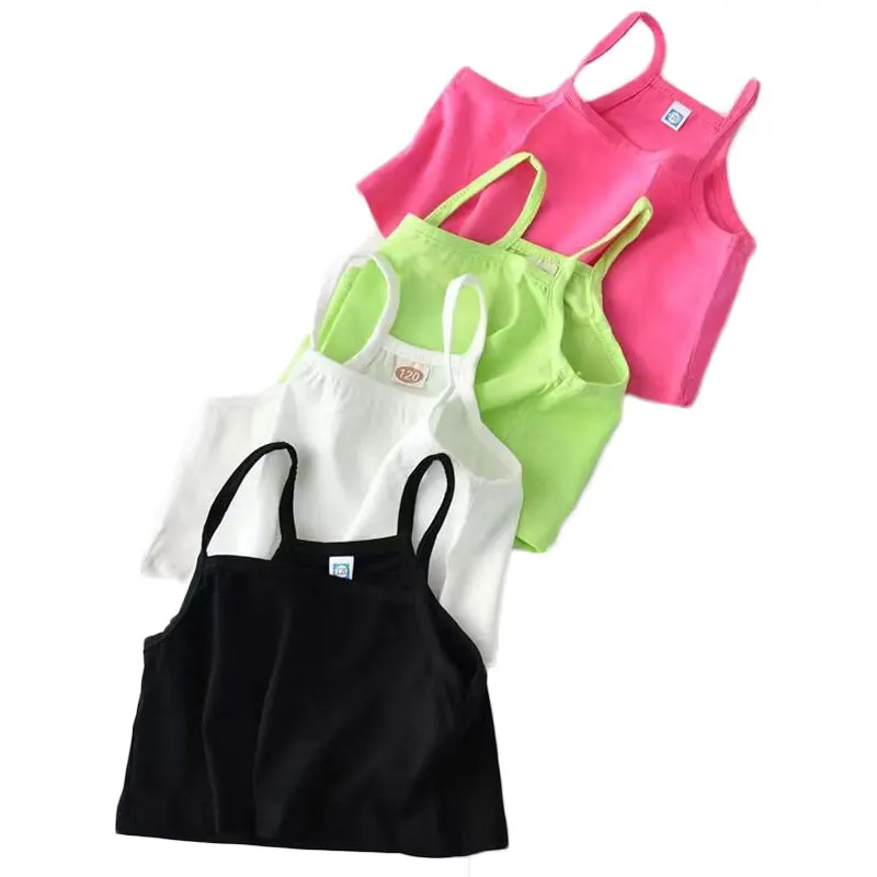 Girls Cotton Tank Tops Camisole Singlet Undershirt Kids Underwear