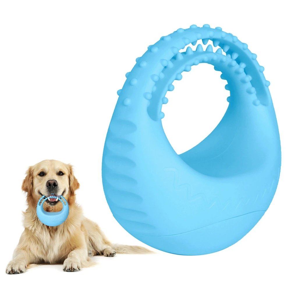 

Dogs Puppy Durable Chew Toys Soft Rubber Tooth Cleaning Massage Toothpaste Cleaning Tool Interactive Dog Toy Pet Supplies