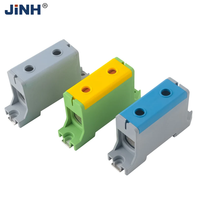 Multi-Color Aluminum Din Rail Terminal Block with Quick Wire Connectors