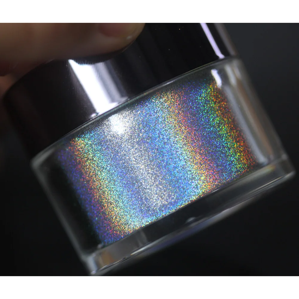 80mHolographicUltraFineSilverGlitterPowderforNailArt