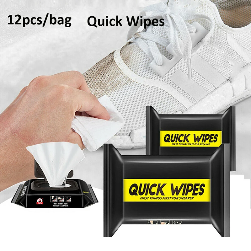 12/30Pcs Sneaker Cleaning Wipes Shoe Cleaners Travel Portable Sneaker Disposable Quick Cleaning Wet Wipes White Shoes Artifact