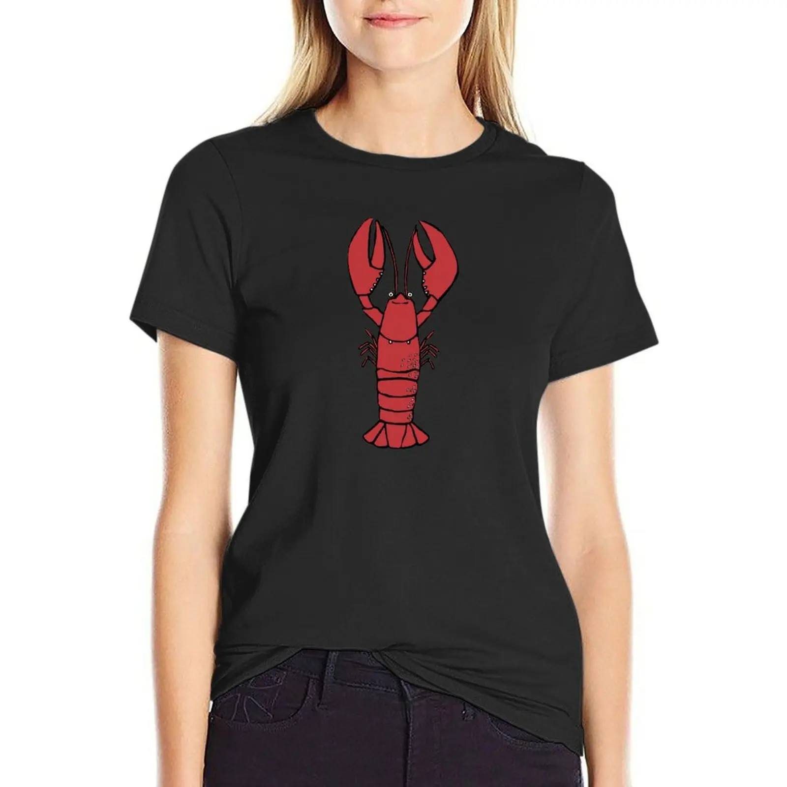 

Lobster T-Shirt funny tops black t-shirts for Women