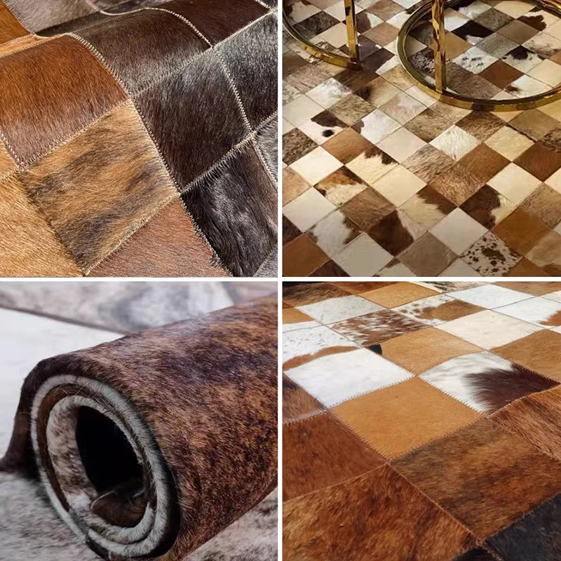 Brown Genuine Cowhide Carpet Living Room Natural Cow Fur Large Home Area Rug Nordic Style Bedroom Floor Mat Bedside Carpets Deco - Image 6