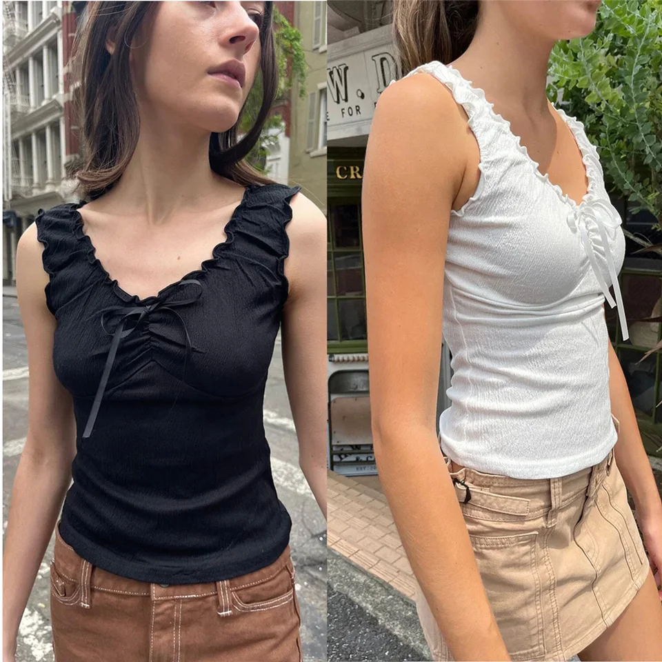 Top corto estivo da donna Y2k Slim Fit manica corta girocollo t-shirt casual basic camicetta camicie, Una Torta Blu Cielo, M