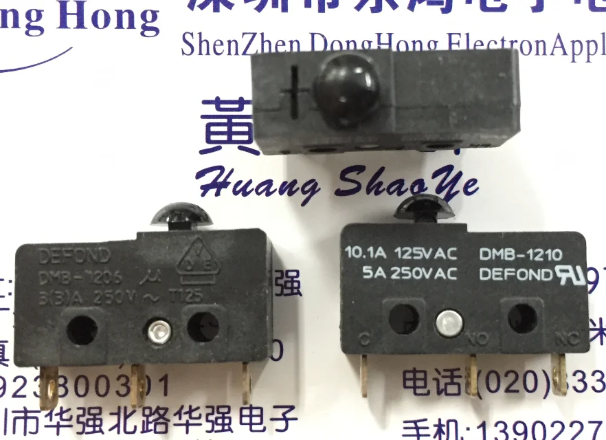 10pcs Dmb-1210/1206 버섯 헤드 마이크로 스위치 리미트 스위치 15*6*11 ..