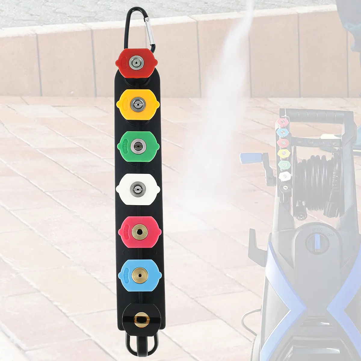 Pressure Washer Nozzle Tips Set 7 Spray Tips 1/4 Inch Quick Connect 4000 PSI Pressure Cleaner with Nozzle Holder