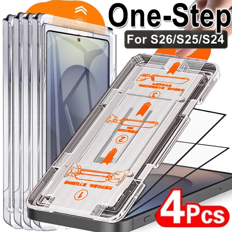 Premium Oleophobic Coating Tempered Glass Screen Protector - Easy Installation, Dust-Free, 1/4PCS Pack