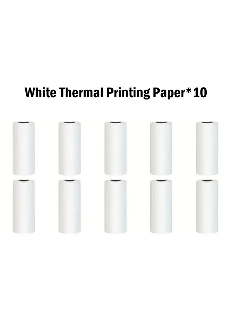 10 rolls white paper