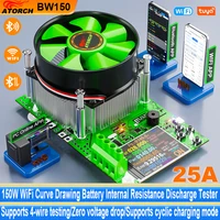 BW150 WiFi Tuya 150W 25A 4-Wires Battery Load Capacity Meter Battery Smart Electronic Charger Discharge USB Resistance Tester 1
