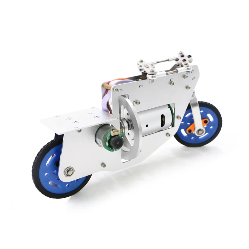 Self-Balancing Metal CNC Machined Mini Bike For Arduino Robot Car with IOS-APP Control RC Tank Metal Motorcycle UNO Kit self balancing o unicycle metal chassis intelligent rc car for arduino robot competition unicycle balance stm32 robot tank model