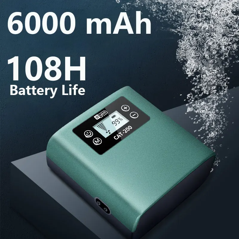 Boadw Luftpumpe Aquarium - Aufladbar Mit 4400mAh Akku