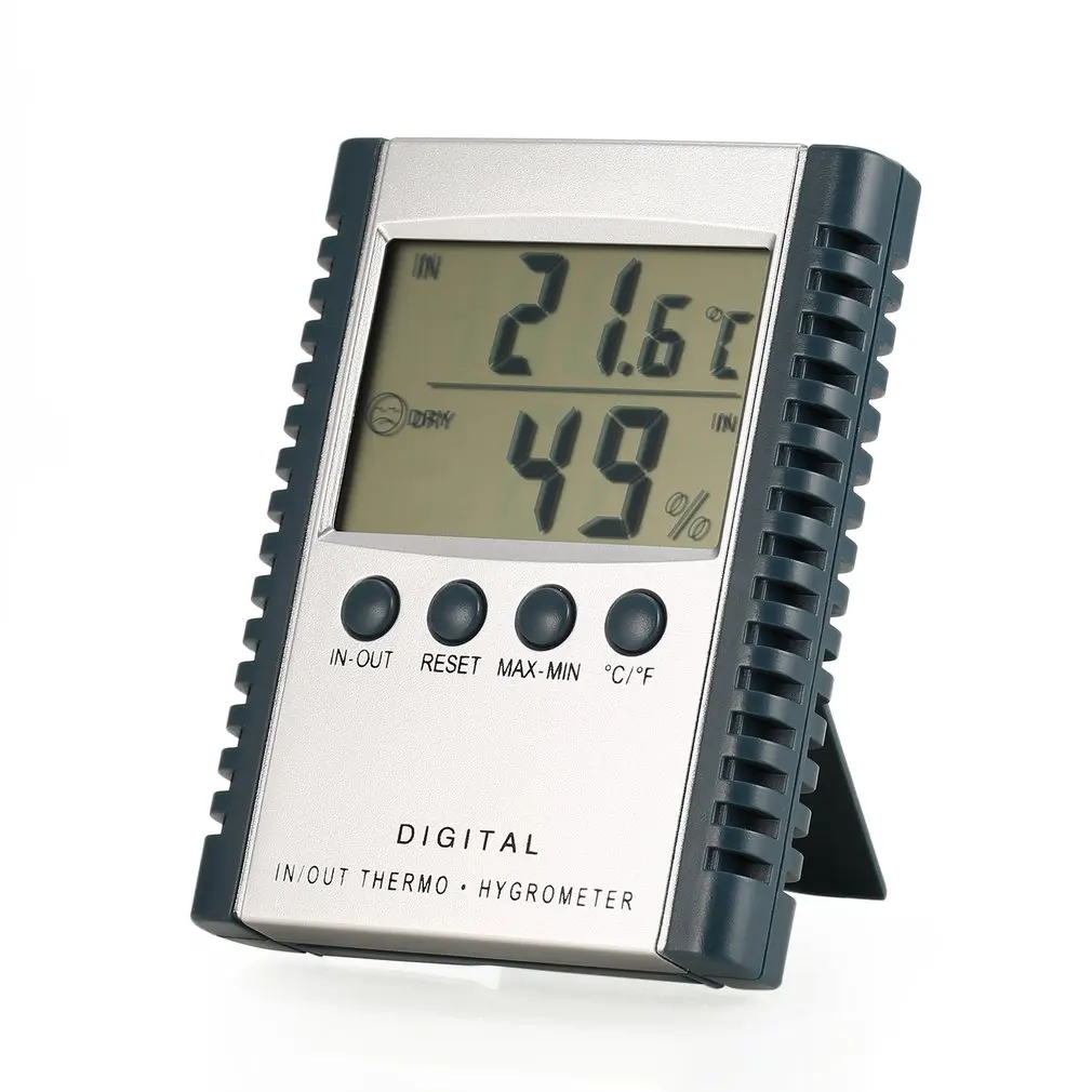 

Mini Digital Humidity Temperature Meter LCD Display Hygrometer Thermometer Sensor Indoor Outdoor Calender Clock -50-70C